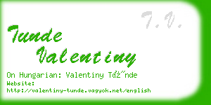 tunde valentiny business card
